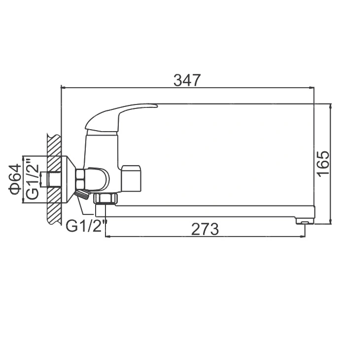 Смеситель для ванны L2215 Ledeme
