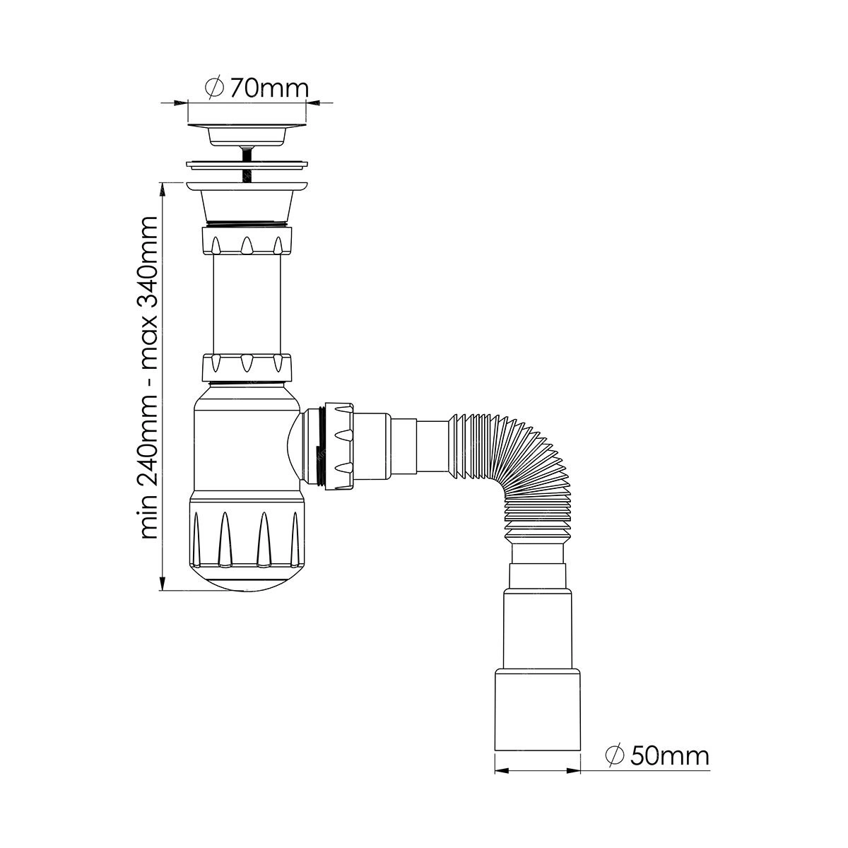 Сифон NOVA 1051