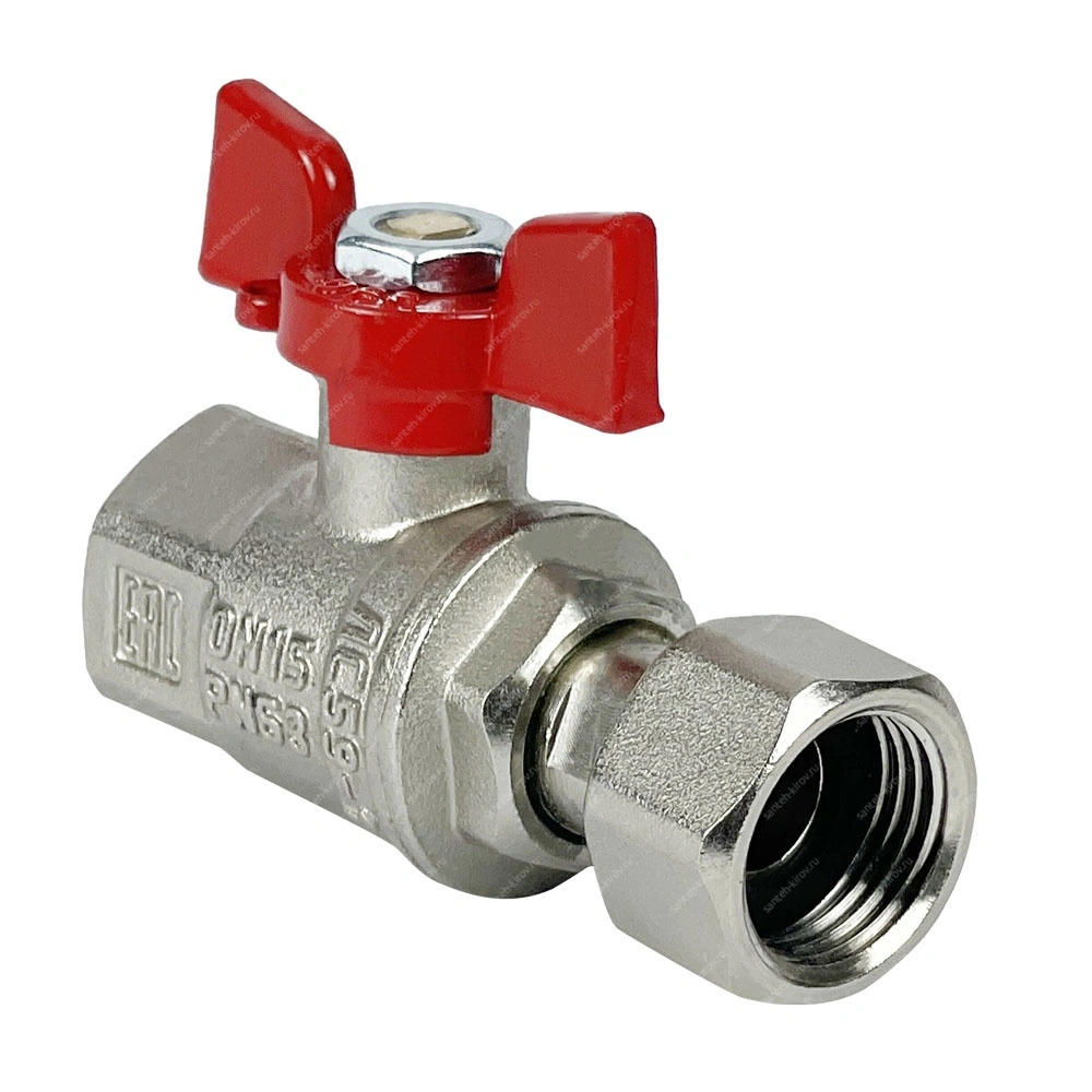 Кран с накидной гайкой 1/2" гг бабочка VALFEX VF.241.NB1.012