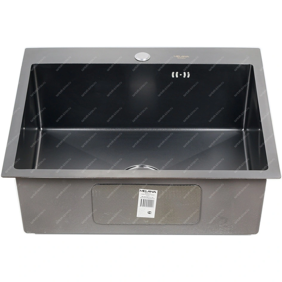 Мойка графит 60х50см 3,0х200мм MELANA H6050B