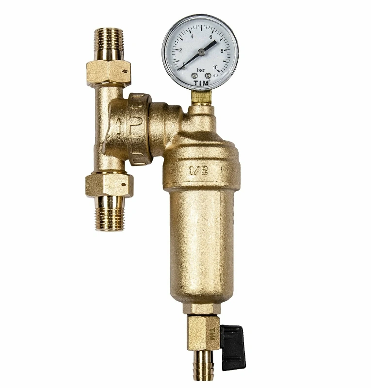 Фильтр 1/2" шш с манометром TIM JH-1001W3
