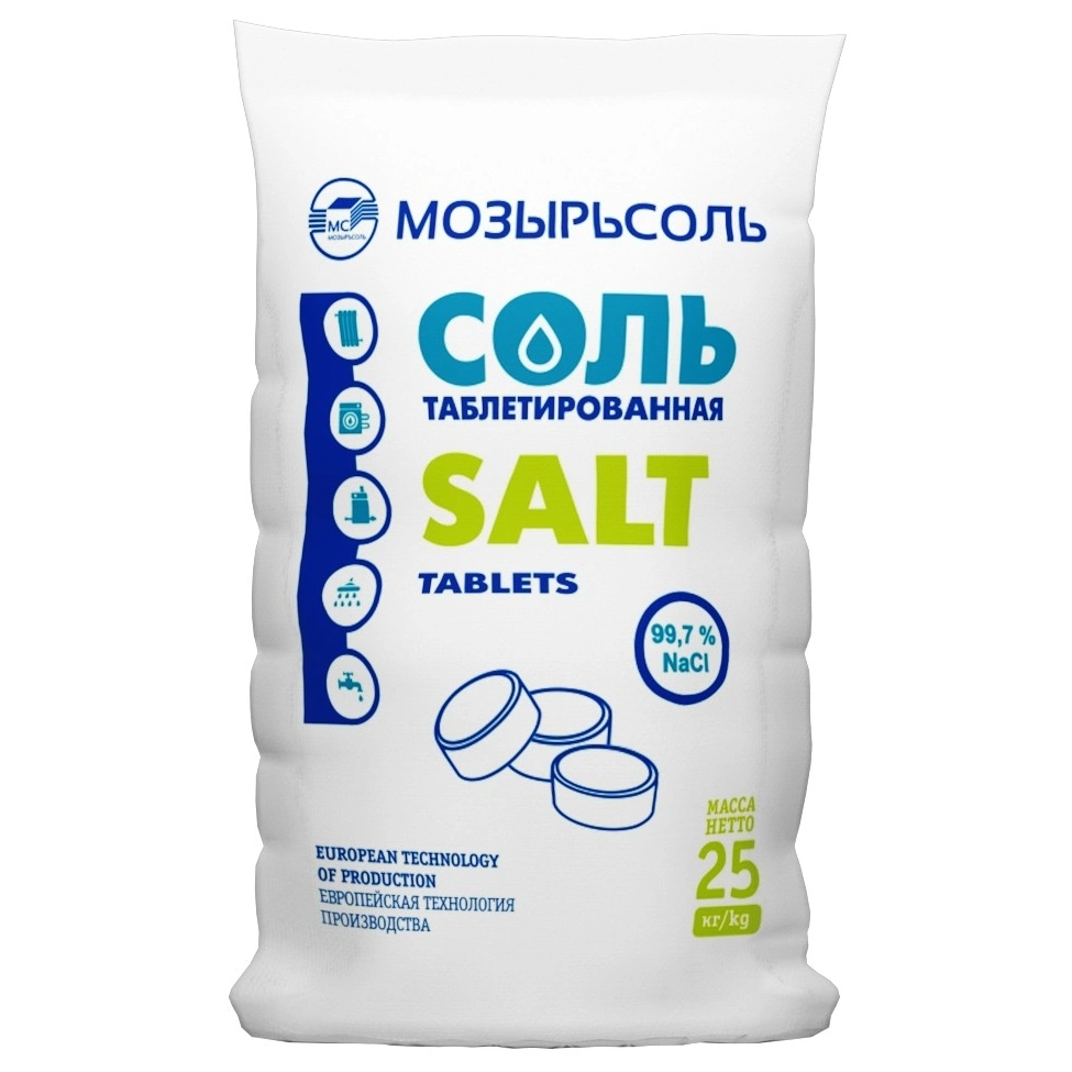 Соль таблетированная Универсальная Мозырьсоль 25кг