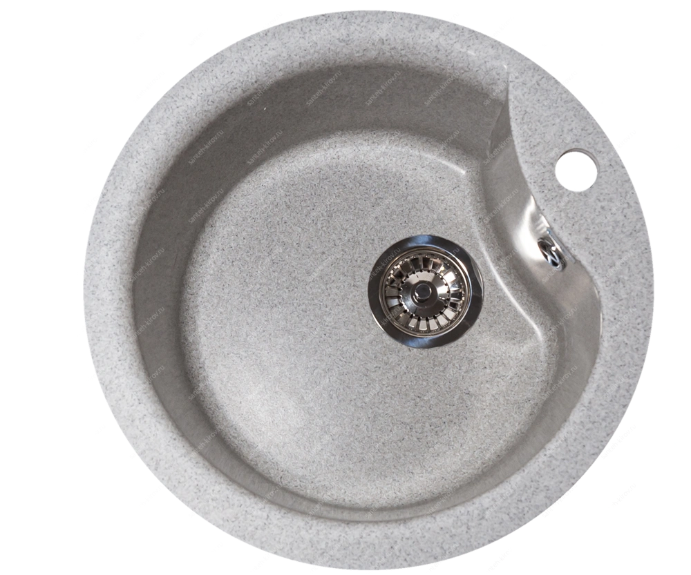 Мойка круглая серая 12G-R485 GranAlliance