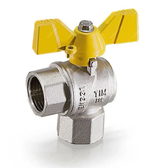 Кран для газа угловой 1/2"х1/2" гг DE112L TIM