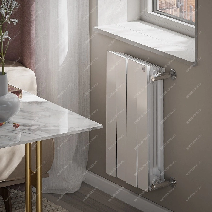 Радиатор биметалл 500мм 4 секций PianoForte new/Bianco Traffico Royal Thermo