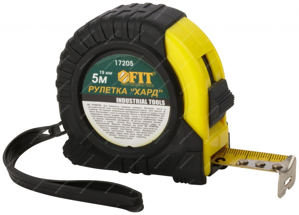 Рулетка 5м х 19мм Хард FIT (17205)