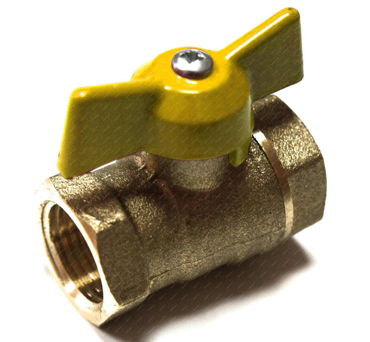 Кран для газа 1/2х1/2" гг бабочка ЦВЕТЛИТ