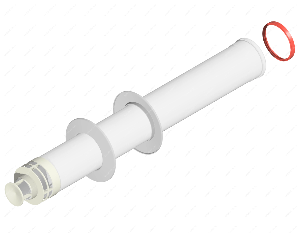 Труба коаксиальная D60/100 1000мм (TS-1M/ST) KRATS