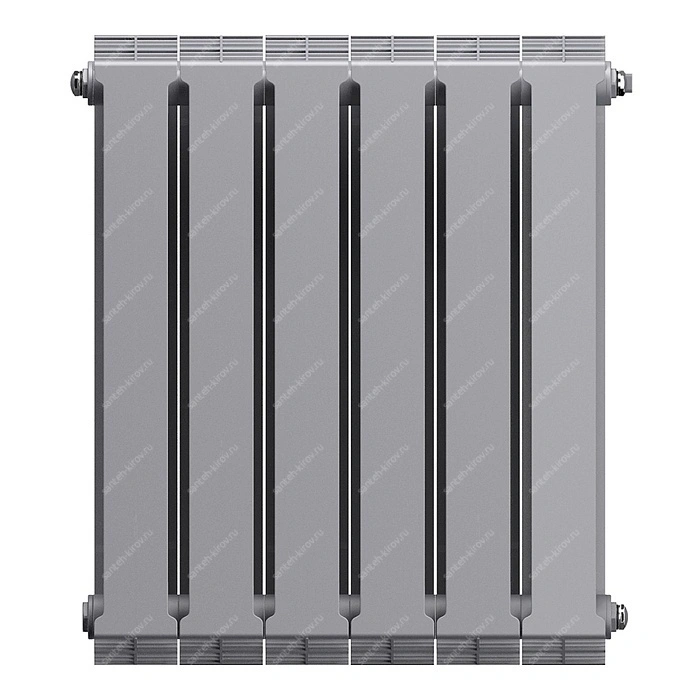 Радиатор биметалл 500мм 6 секций PianoForte new/Silver Satin Royal Thermo