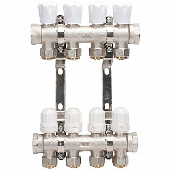 Коллекторная группа 4 выхода Ду 1"x16x3/4" Frap G602-4