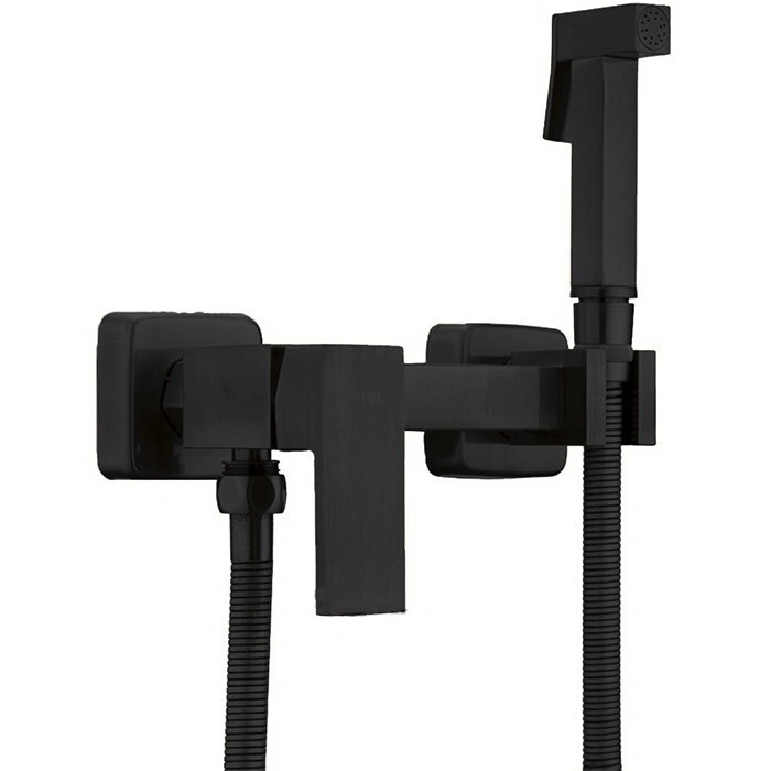 Гигиенический смеситель с душем F7504-6 Frap чёрный, латунный корпус