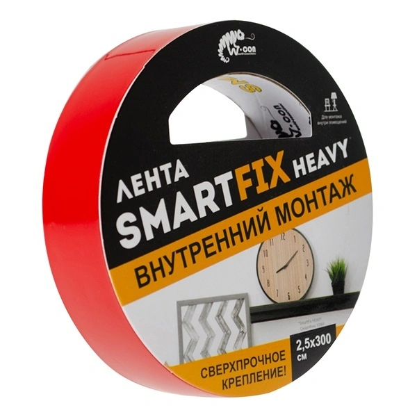 Лента двусторонняя W-con 2,5х300см SmartFix