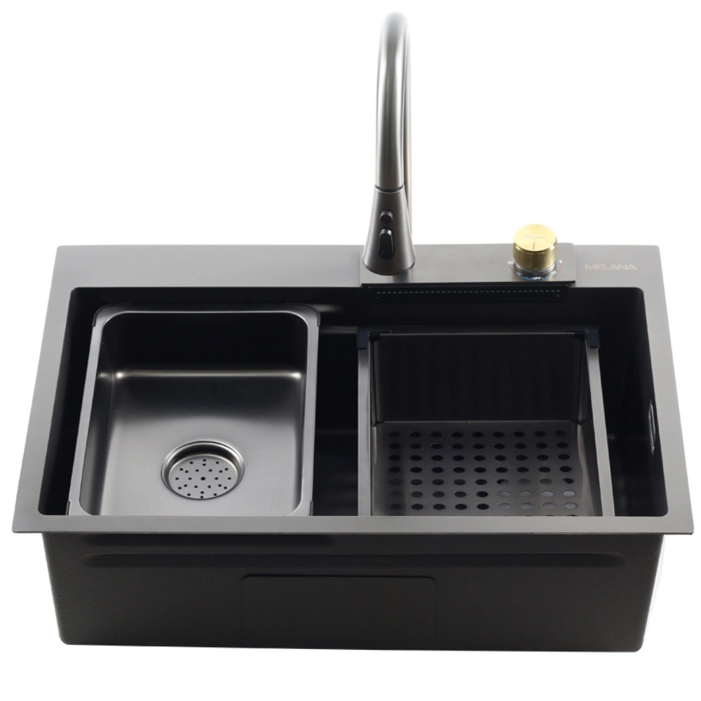 Комплект мойка D6845B+5 ProfLine MELANA 
