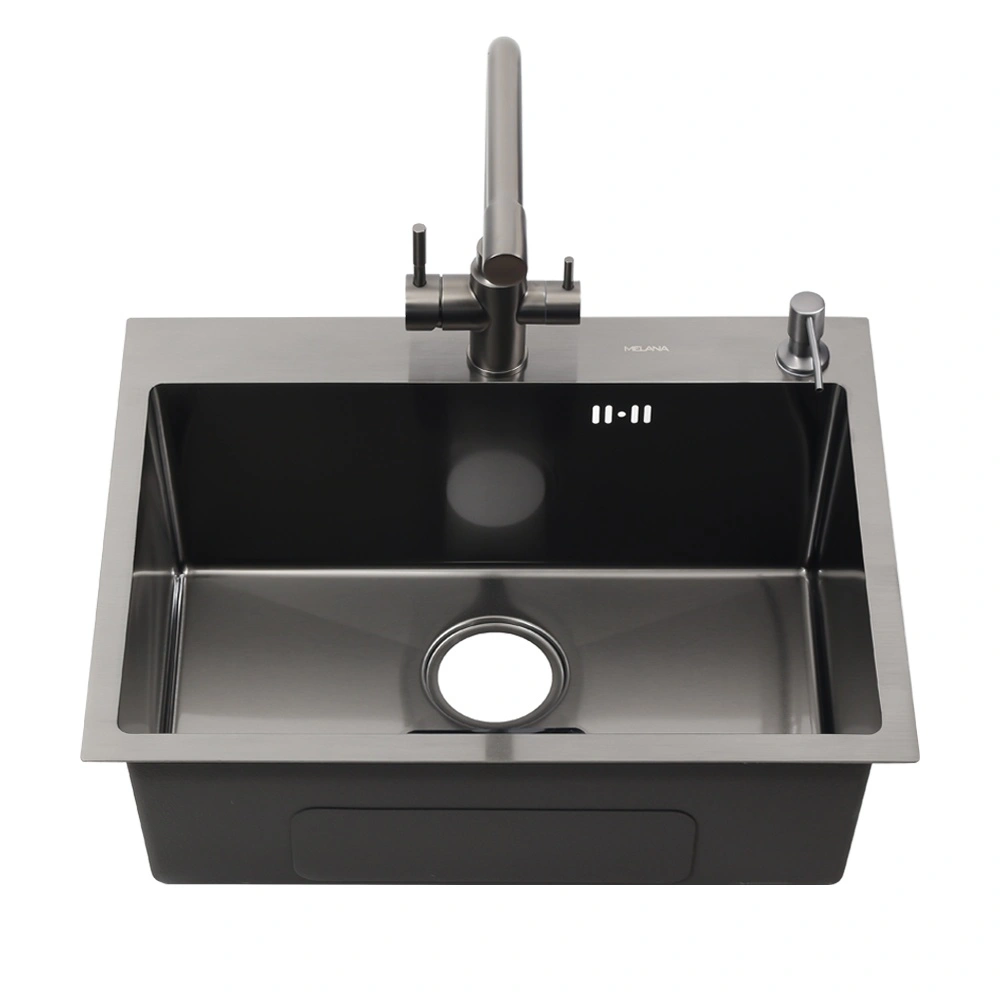 Комплект мойка D6046HB+3 ProfLine MELANA 