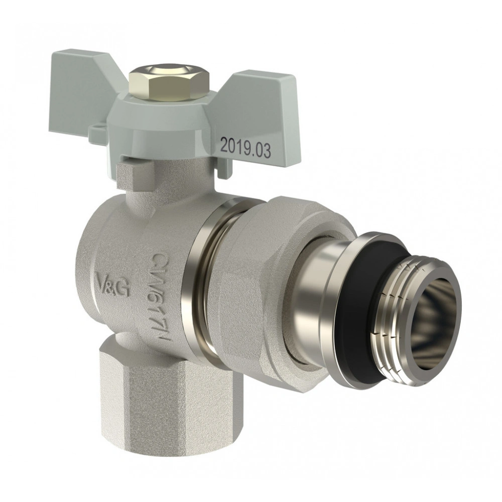 Кран с американкой угловой 3/4" гш бабочка V&G VG-104502