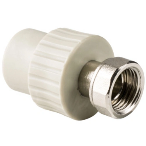 Муфта D25мм с накидной гайкой 3/4 серый РТП